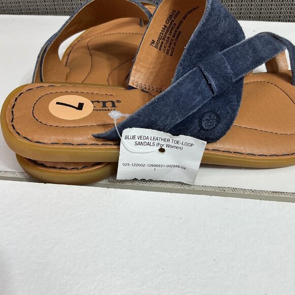 Blue Veda Leather Toe-Loop Sandals Size 7M Women's - Picture 6 of 8